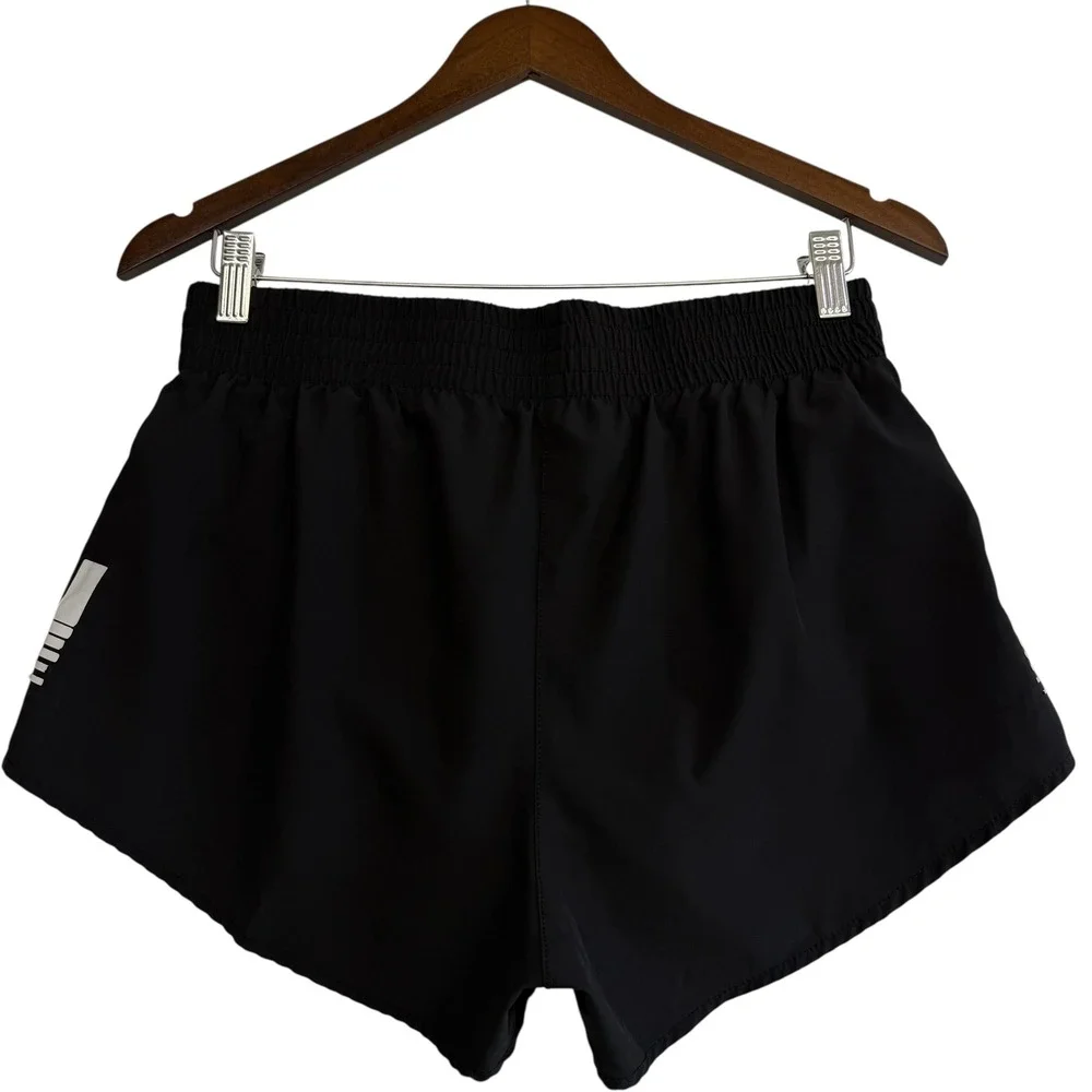Asics Womens Black Running Shorts Reflective Brief Liner Athletic M #457 - Picture 2 of 7